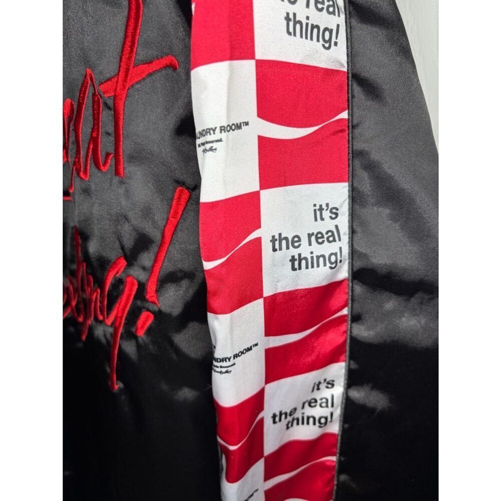 The Laundry Room Coca Cola Racing Satin Stadium Jacket Black w/ Bottle Opener L - Picture 6 of 11